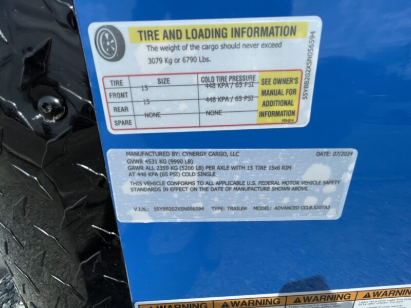 2025 Cynergy 8.5x20 Concession DEL Rear Porch 50 Amp Electrical - - Image 16