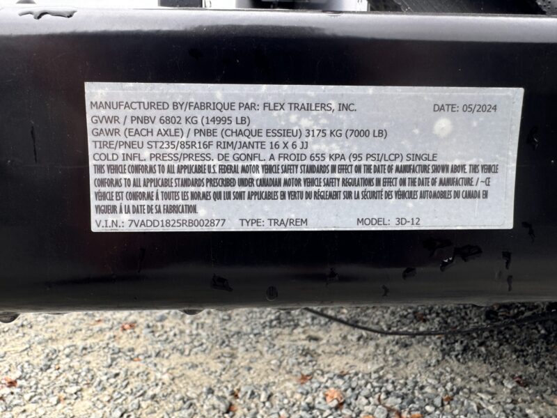2024 Air-Tow 3D-12 6X12 Dump Drop Deck Trailer 15K GVWR - - Image 2