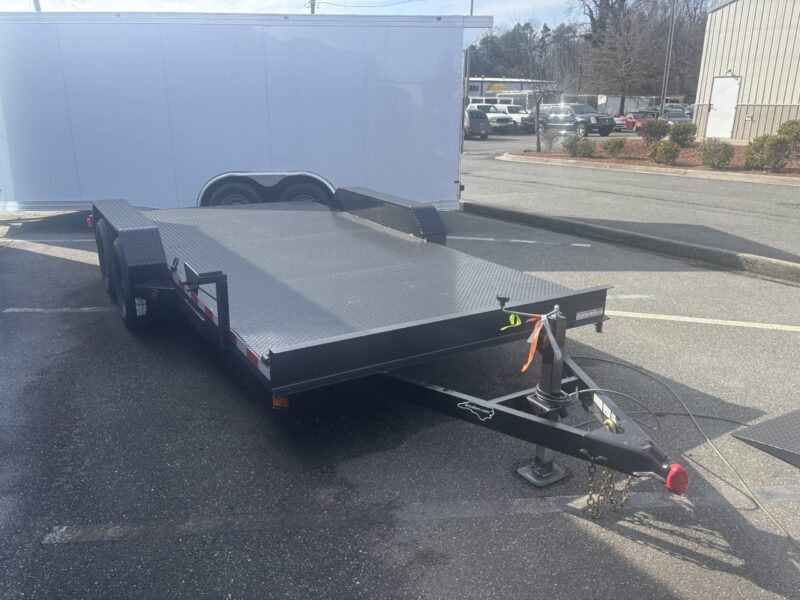 2025 Nolan Manufacturing 7x16 Car Hauler Trailer Metal Deck 7K GVWR -