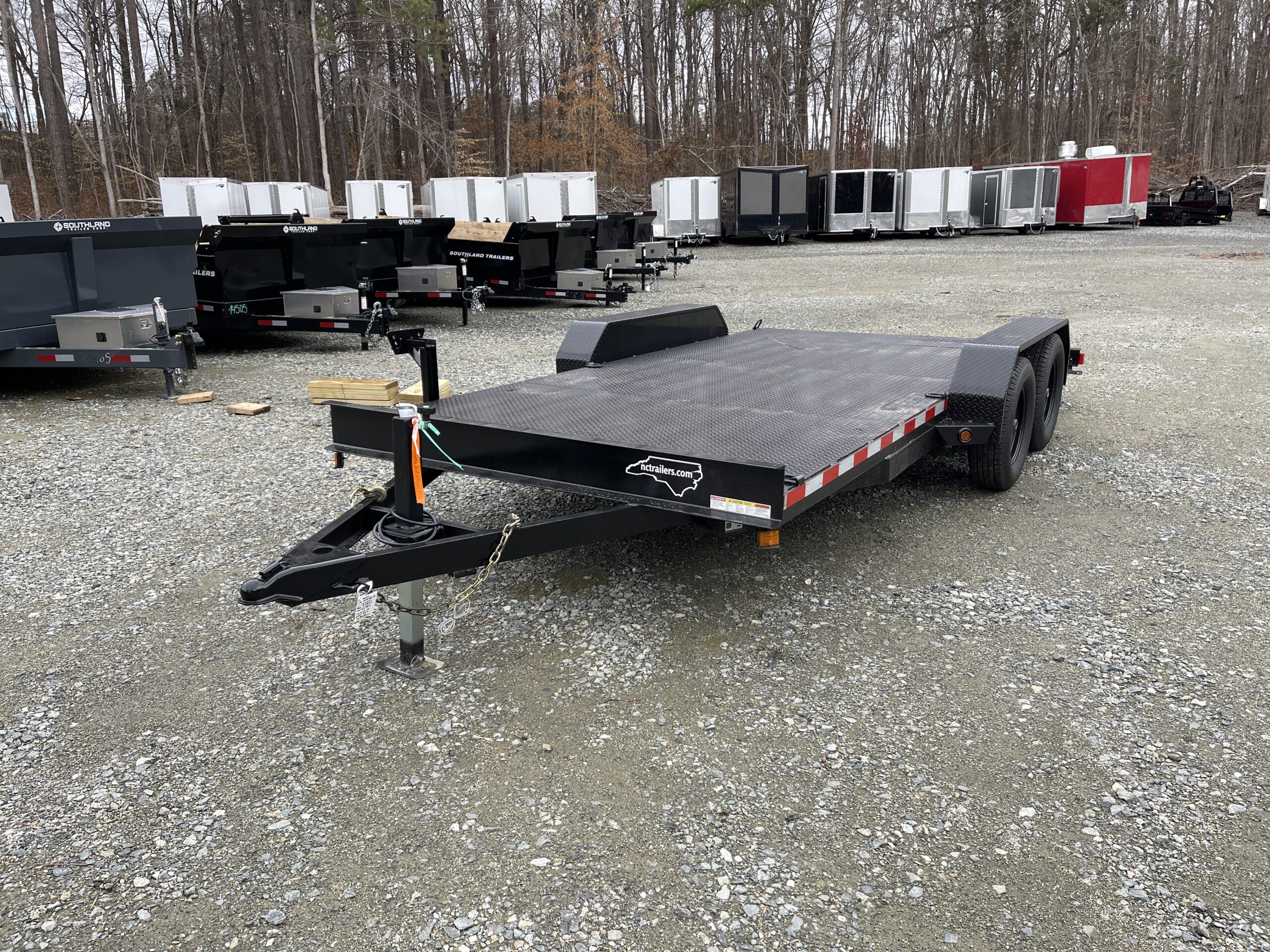 2025 Nolan 7x16 Car Hauler Trailer Metal Deck 7K GVWR -