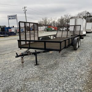2002 Este 2002 USED 7X16 Utility Landscape Trailer Mesh Floor Side Gate 7K GVWR for sale in Thomasville