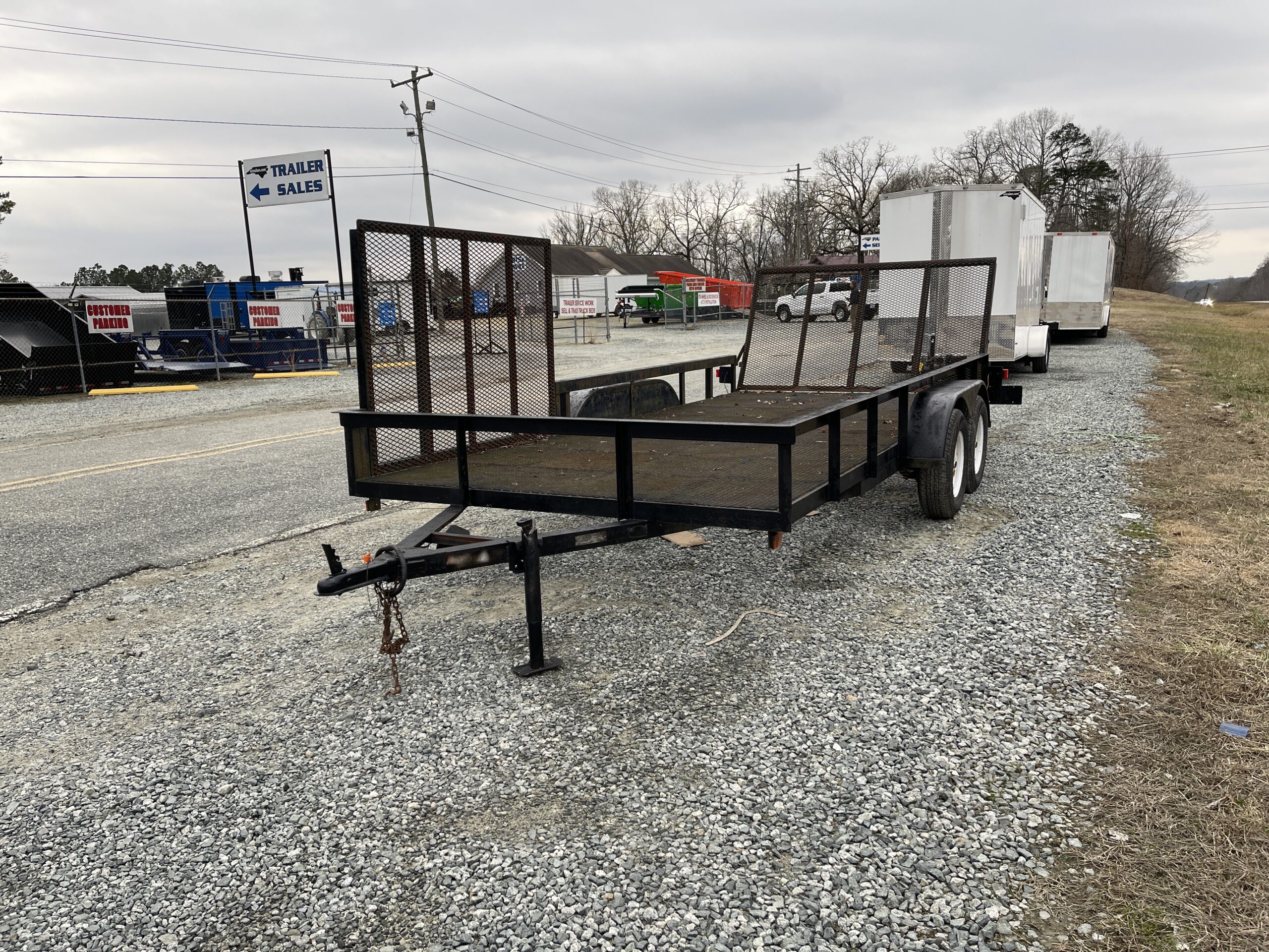 2002 Este 2002 USED 7X16 Utility Landscape Trailer Mesh Floor Side Gate 7K GVWR for sale in Thomasville
