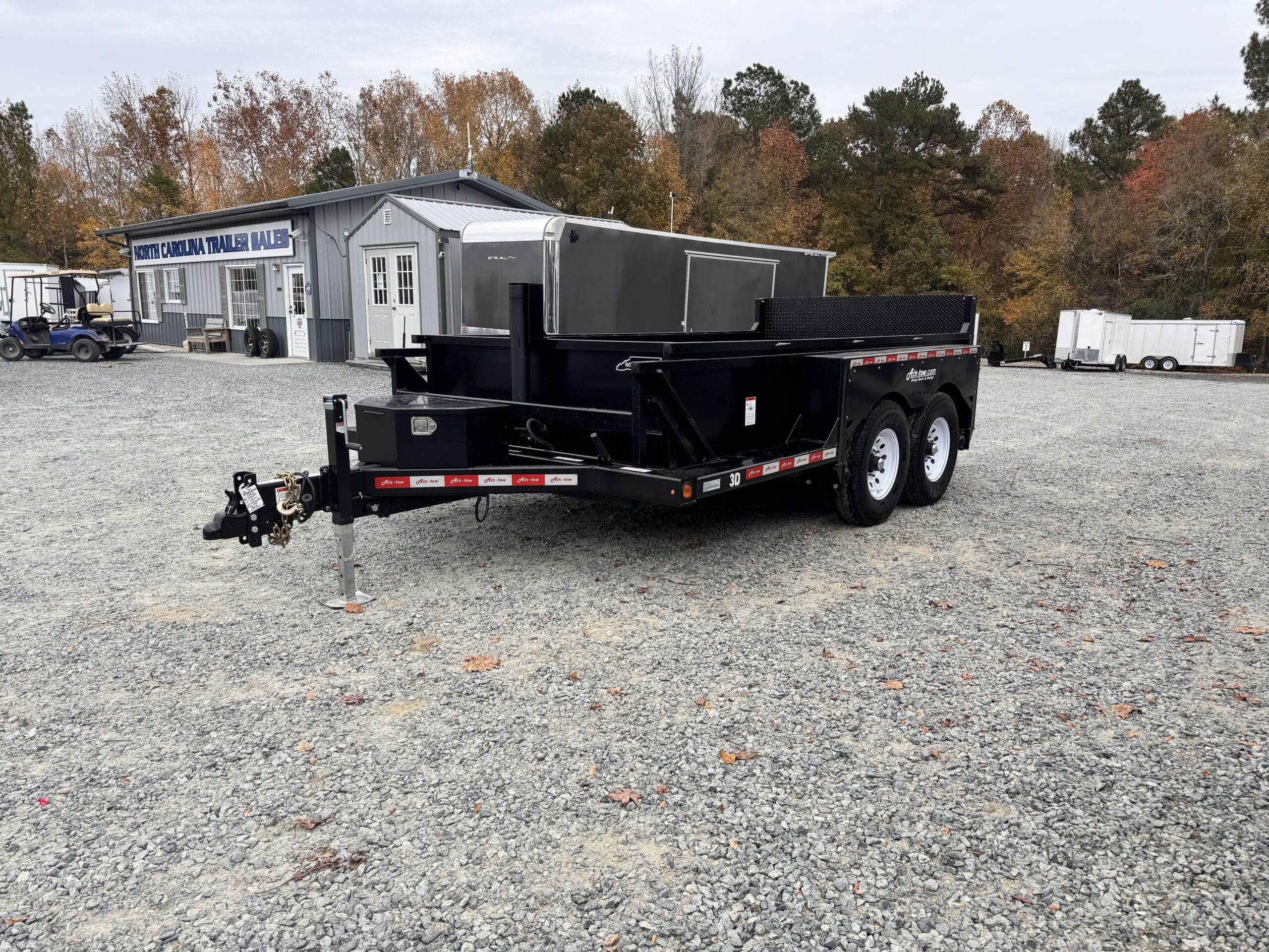 2024 Air-Tow 3D-12 6X12 Dump Drop Deck Trailer 15K GVWR -
