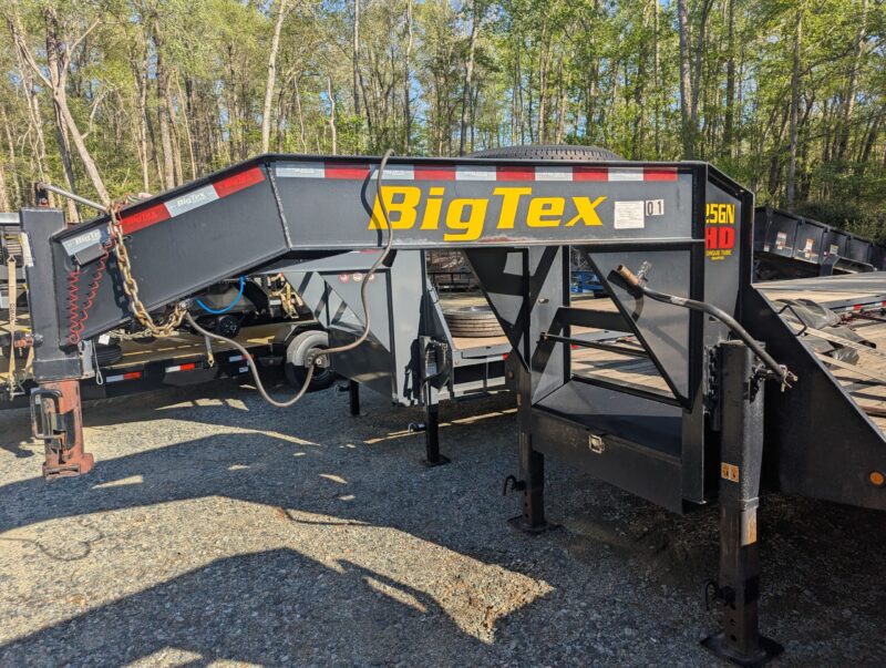 2020 Big Tex Used 25GN 8.5x35+5 Gooseneck Deckover Equipment Trailer Mega Ramps 26K GVWR - Image 3