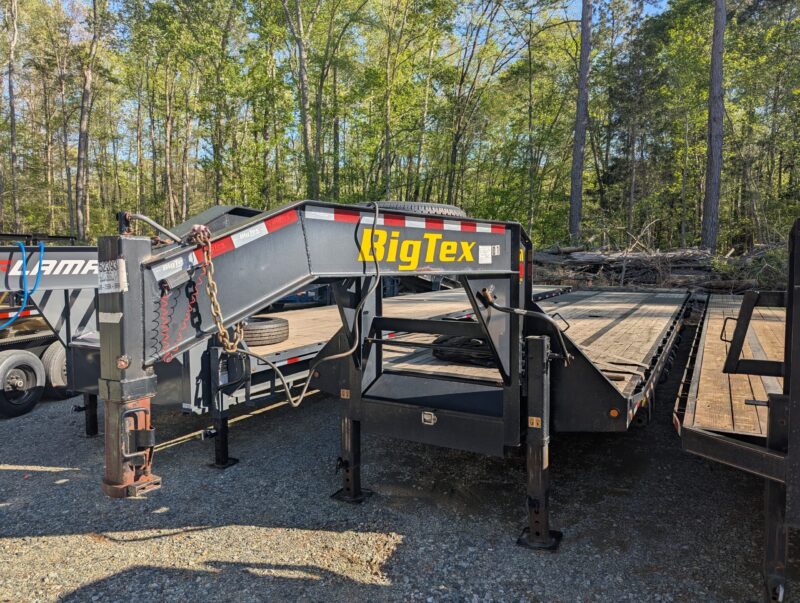 2020 Big Tex Used 25GN 8.5x35+5 Gooseneck Deckover Equipment Trailer Mega Ramps 26K GVWR