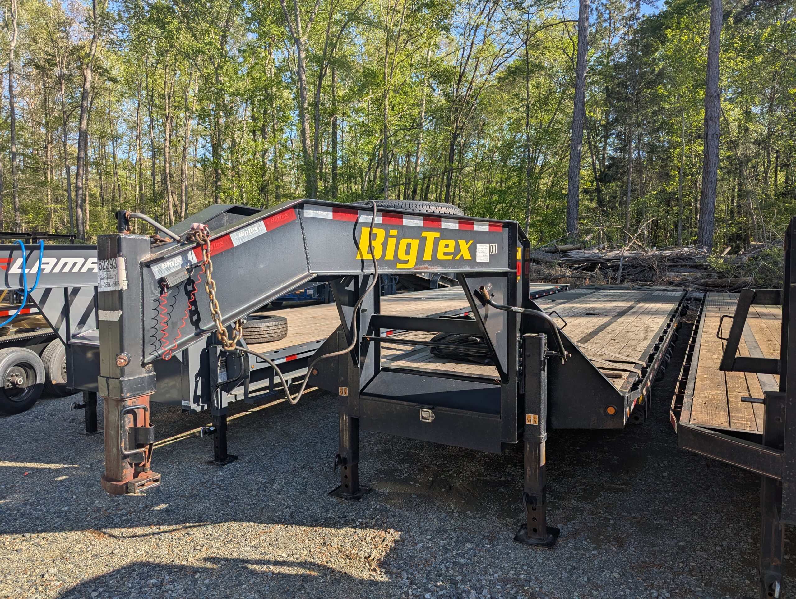 2020 Big Tex Used 25GN 8.5x35+5 Gooseneck Deckover Equipment Trailer Mega Ramps 26K GVWR