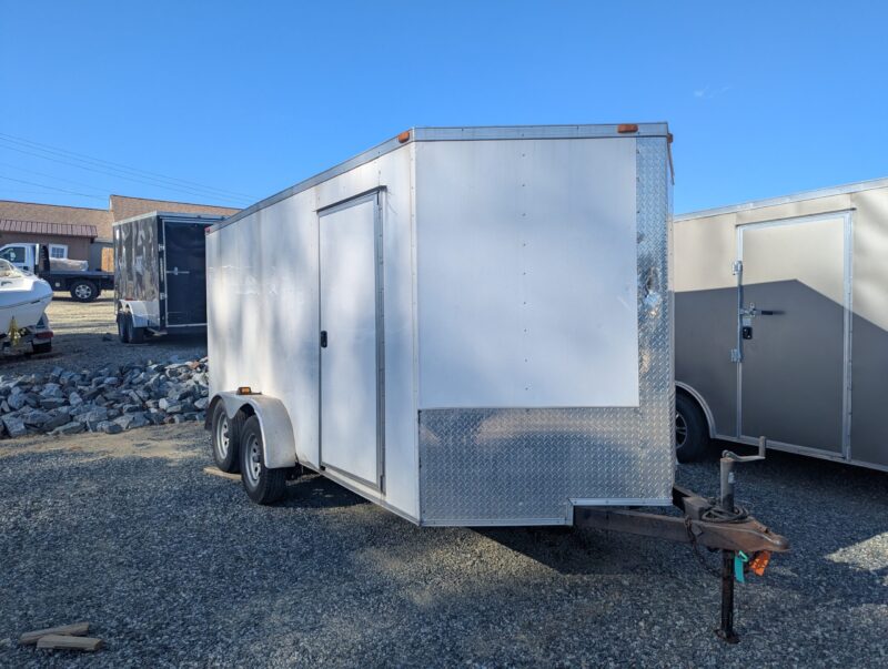 2018 South Ga Cargo USED 7X14 ENCLOSED WITH RAMP WHITE 7K - Image 3