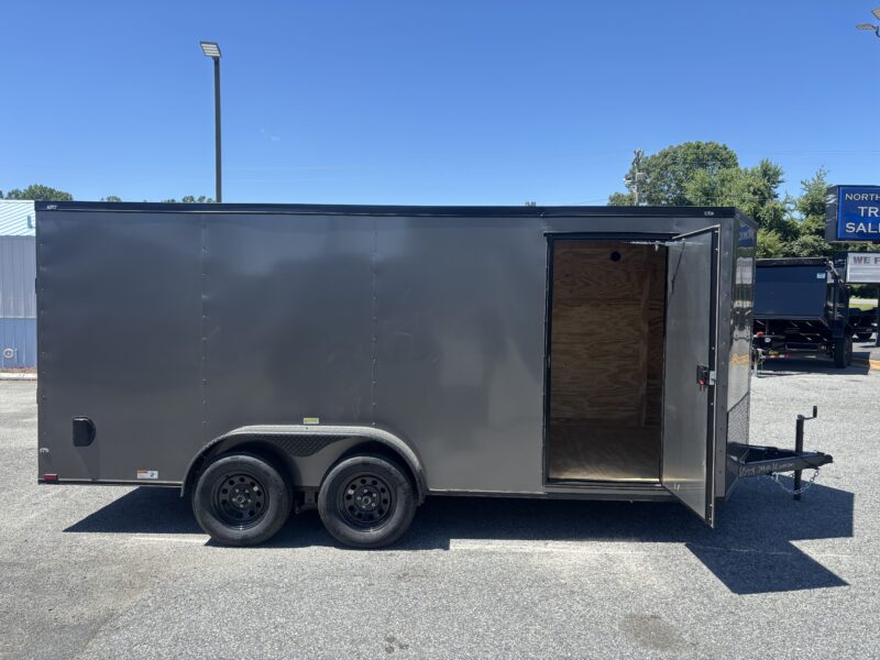 2025 Quality Cargo 7x16 Enclosed STD Blackout Package Ramp 7K - Image 2