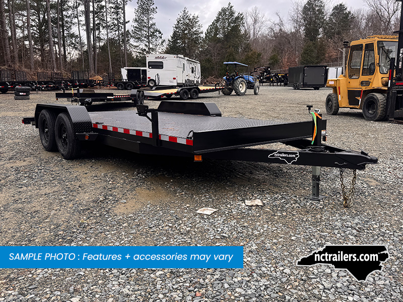 2025 Nolan 7x18 Car Hauler Trailer Metal Deck 7K GVWR -