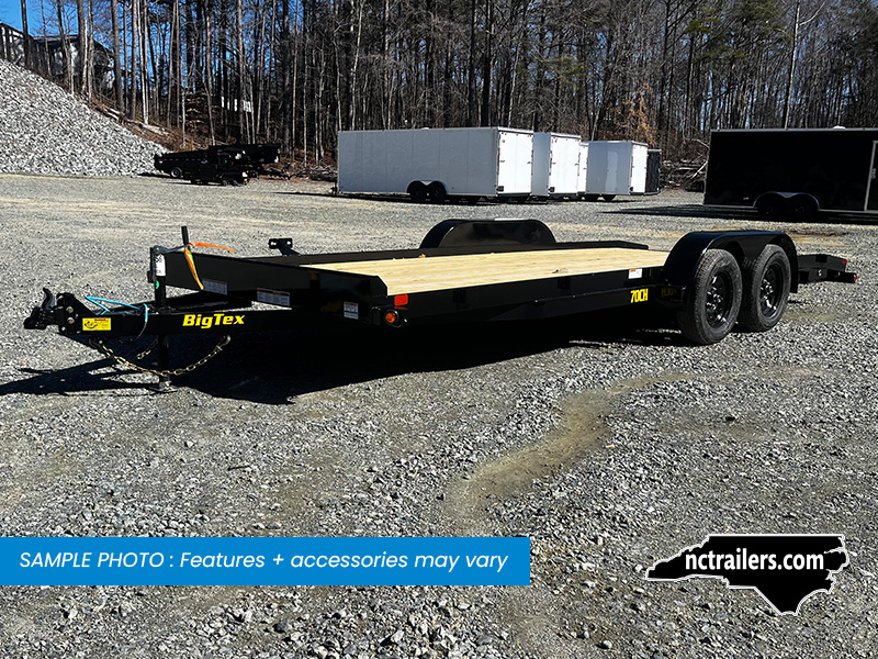 2025 Big Tex 70CH 7x20 Car Hauler Trailer Wood Deck 7K GVWR - O