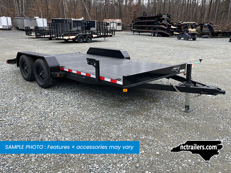 2025 Nolan 7x16 Car Hauler Trailer Metal Deck 7K GVWR - O