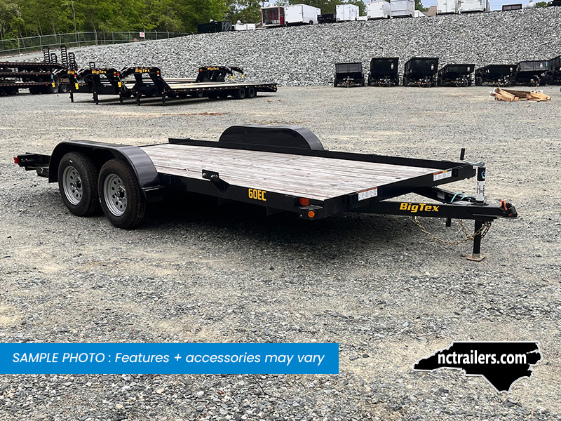2025 Big Tex 60EC 7x16 Car Hauler Trailer Wood Deck 6K GVWR - On