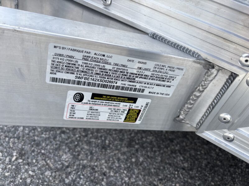 2025 Cargo Pro 7x16 Enclosed Aluminum 7K GVWR - - Image 14