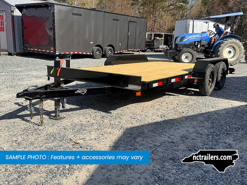 2025 Nolan 7x16 Car Hauler Trailer Wood Deck 7K GVWR - O