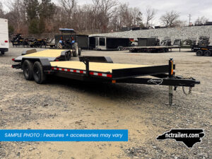 2025 Nolan 7x20 Car Hauler Trailer Wood Deck 7K GVWR