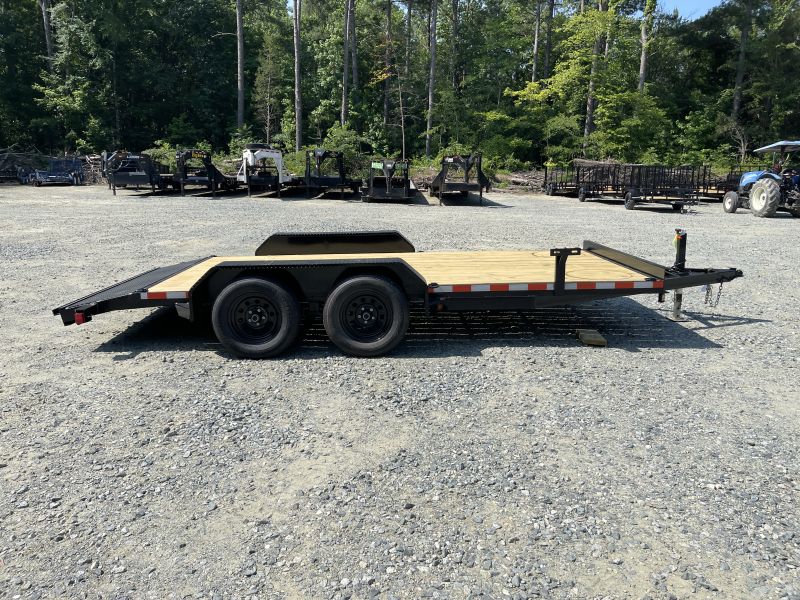 2025 Nolan 7x16 Car Hauler Trailer Wood Deck 7K GVWR