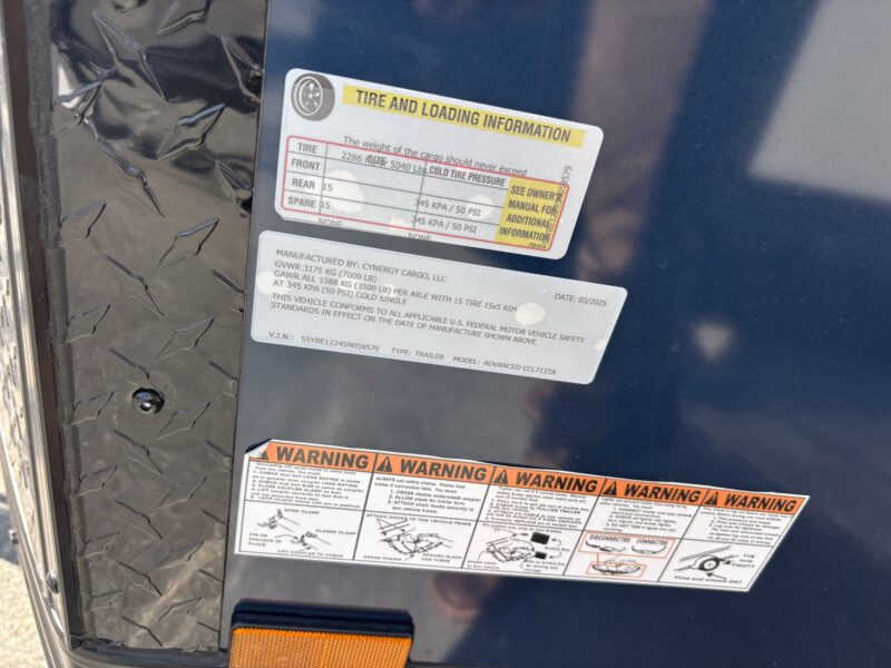 2025 Cynergy 7x12 Enclosed Trailer Pro Series Slant-V Nose 7K GVWR - - Image 8