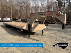 2025 RawMaxx FDX 8.5x40 Gooseneck Deckover Equipment Trailer Slide Out Ramps 24K GVWR - On Order