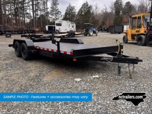 2025 Nolan 7x18 Car Hauler Trailer Metal Deck 7K GVWR