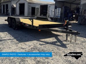 2025 Nolan 7x16 Car Hauler Trailer Wood Deck 7K GVWR