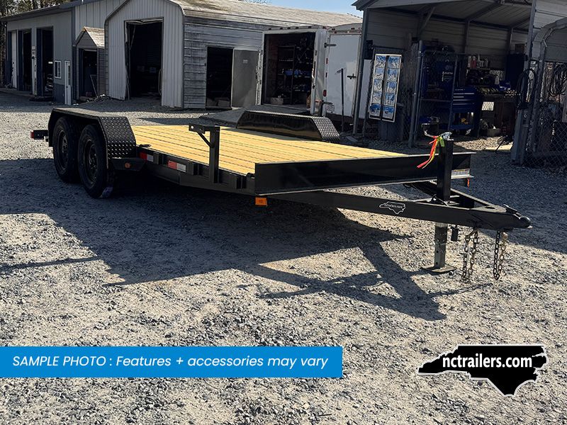2025 Nolan 7x16 Car Hauler Trailer Wood Deck 7K GVWR