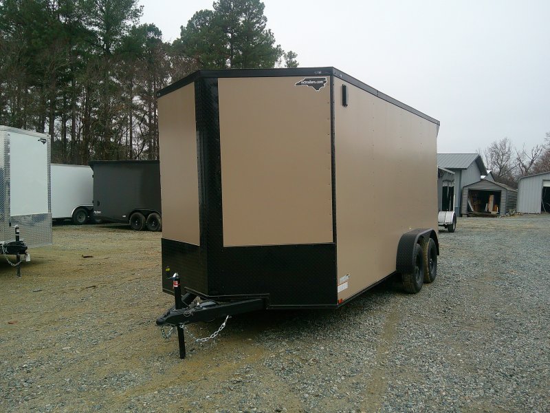 2026 Quality Cargo 7x16 Enclosed 7' Interior Ht Rear Wing w/Lights BOP Ramp 7K