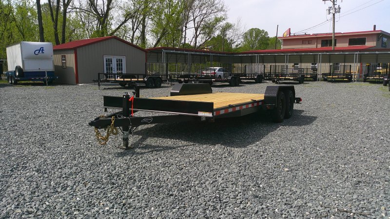 2026 Nolan 7x18 Car Hauler Trailer Wood Deck 7K GVWR