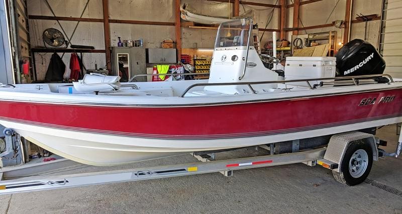 Boat on a trailer ready for the season
