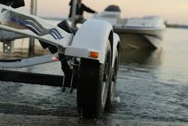 Checking a boat trailer before the season