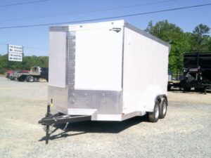 2026 Cynergy 7x14 Enclosed Trailer Pro Series Slant-V .080 Exterior 60" Extended Tongue Ramp 7K GVWR