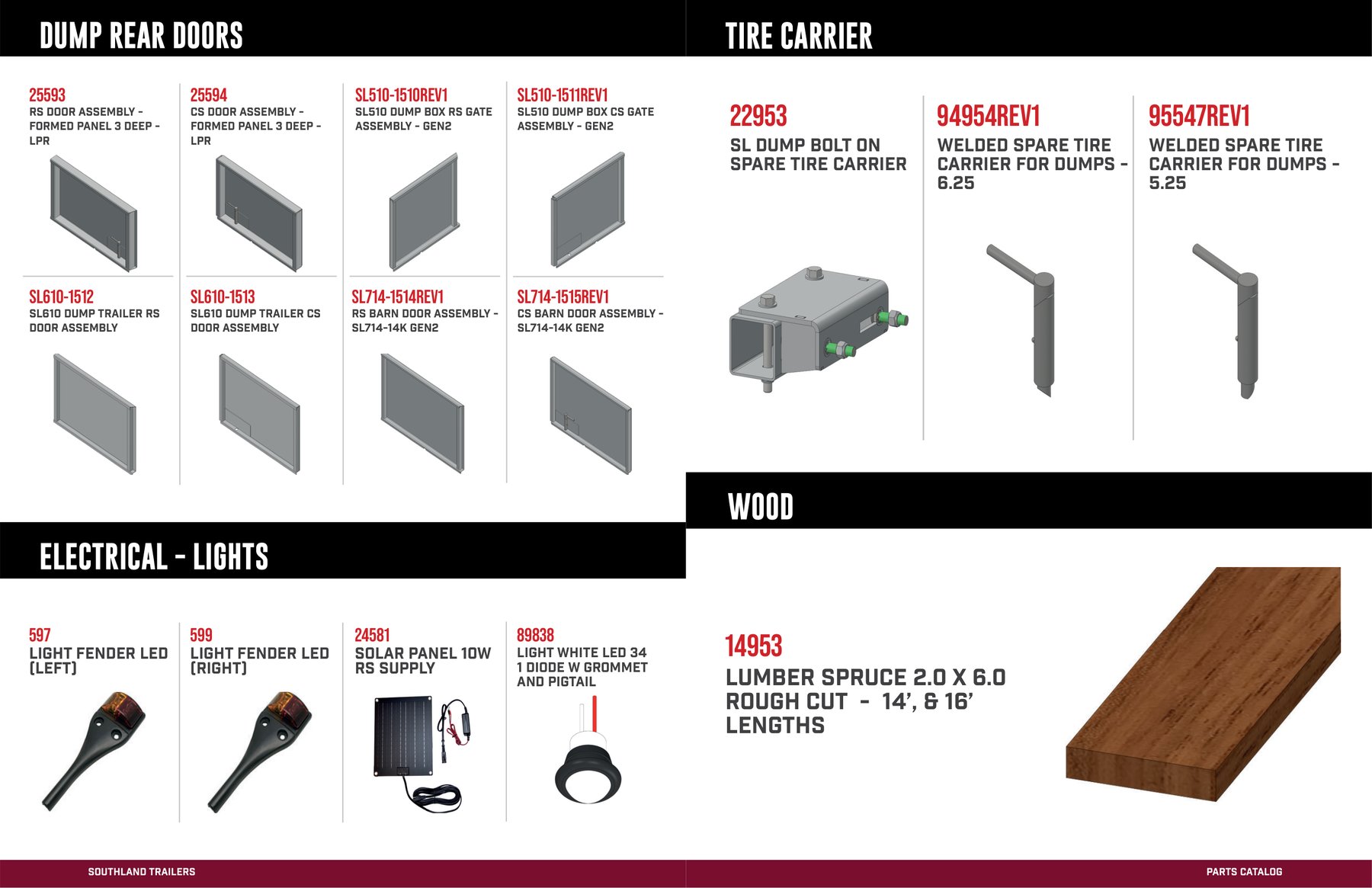Southland Trailers parts catalog page 4