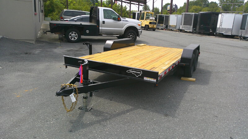 2026 Nolan 7x16 Car Hauler Trailer Wood Deck 7K GVWR