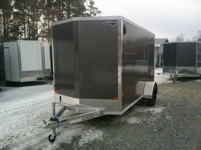 Stealth 6x12 all-aluminum enclosed trailer on the NC Trailers lot