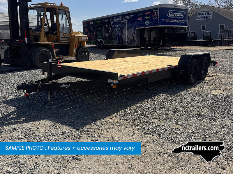 2026 Nolan 7x18 Car Hauler Trailer Wood Deck 7K GVWR - On Order