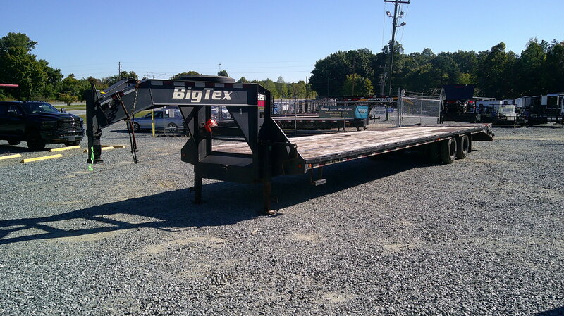 2019 Big Tex USED 22GN 8.5x40 Gooseneck Deckover Equipment Trailer Mega Ramps 24K GVWR