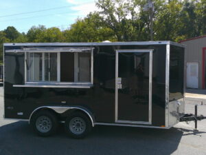 2026 Cynergy 7x14 Concession Trailer Pro Series 48" Man Door 50 Amp Electrical