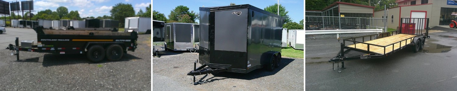 Dump, enclosed and utility trailers for sale near Charlotte, North Carolina