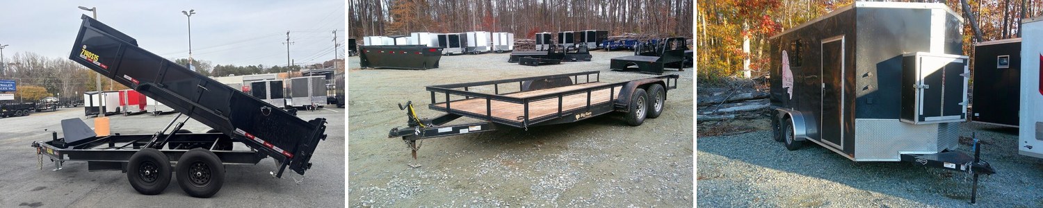 Used dump, utility and enclosed trailers for sale at NC Trailers