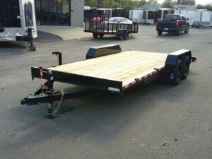 2027 Nolan 7x18 Car Hauler Trailer Wood Deck 7K GVWR